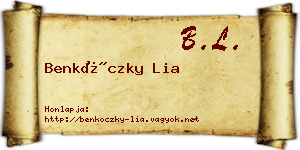 Benkóczky Lia névjegykártya